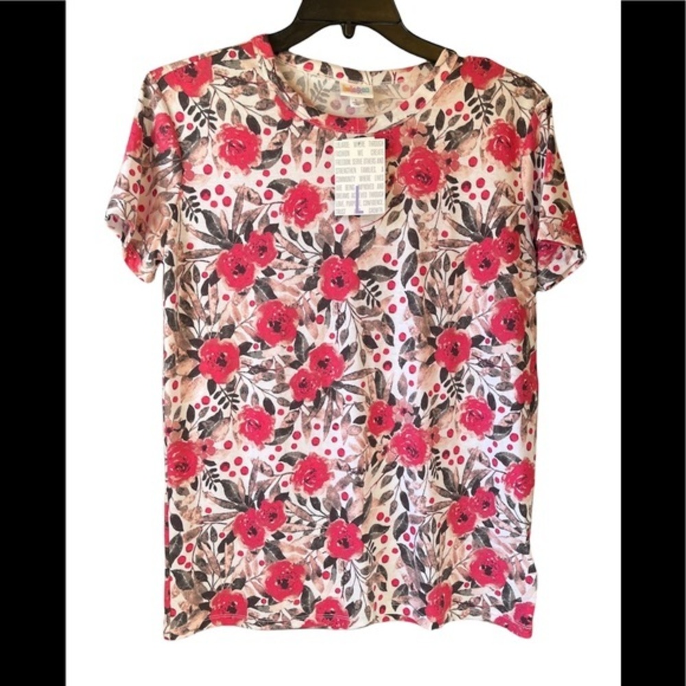 LuLaRoe Floral (Rose) Top Sz Large NWT
